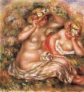 Pierre Renoir The Nudes Wearing Hats oil painting on canvas